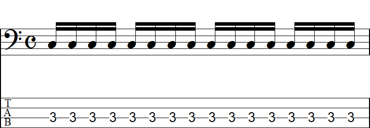 16分音符の小節